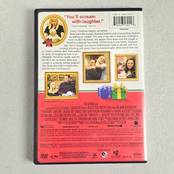 Four Christmases DVD Vince Vaughn Reese Witherspoon - Picture 3 of 3